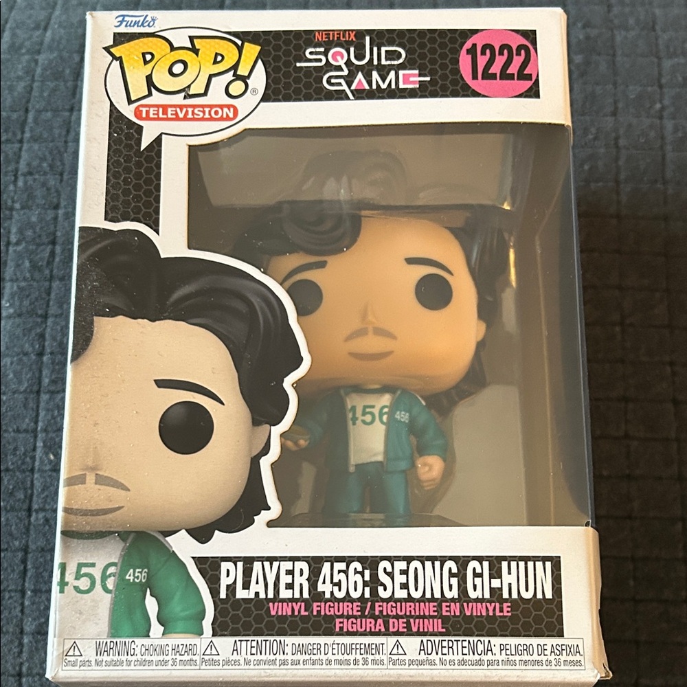 Funko Pop! Squid Game Player 456 Figure in Teal and White